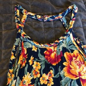 American Eagle Braided High-Neck Floral Dress